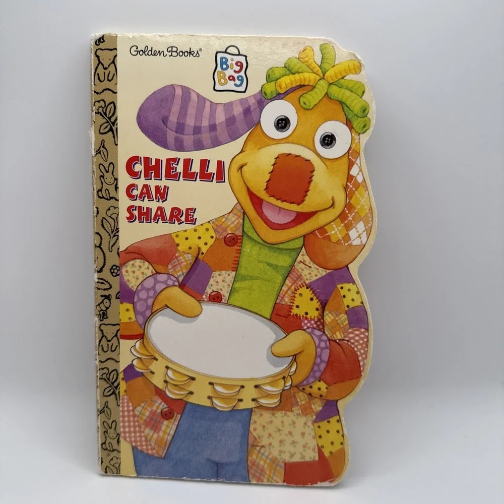 Vtg Chelli Can Share Sesame Street Golden Book Cartoon Network 1997 Rare